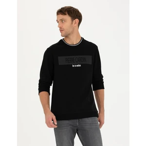 Pierre Cardin Erkek Siyah Regular Fit Bisiklet Yaka Sweatshirt 50279532-VR046