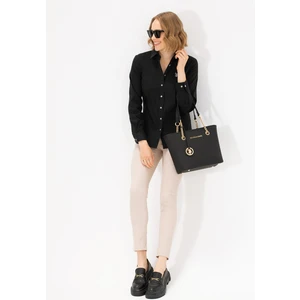 U.S. Polo Assn. Kadın Siyah Gömlek Basic 50262883-VR046