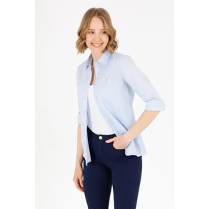 U.S. Polo Assn. Kadın Açık Mavi Gömlek Basic 50262946-VR003