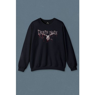 So Cool Lacivert Sweatshirt Death Note Oyun Olum Notu Bask l Unisex