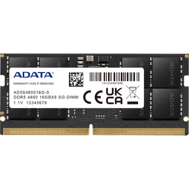 Adata A-Data 16GB Ddr5 4800MHZ Sodımm Premıer AD5S480016G-S Fiyatı