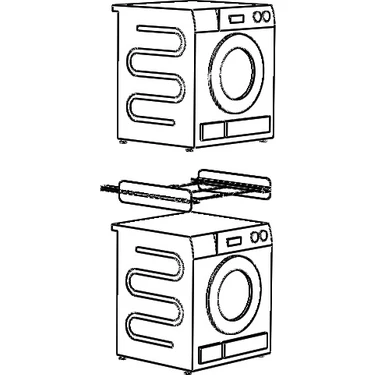 Etepzo Metal&Kemersiz Çamaşır Kurutma Makinesi ve Çamaşır Yıkama Makinesi Üst-Üste Birleştirme