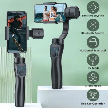 Ucuzcu Market Cep Telefon Için F8 3-Axis Sabitleyici (Gimbal Stabilizer) 3 Eksenli