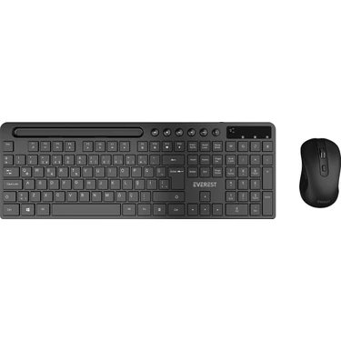 Everest KM-730 Siyah Kablosuz Q Multimedia Klavye + Mouse