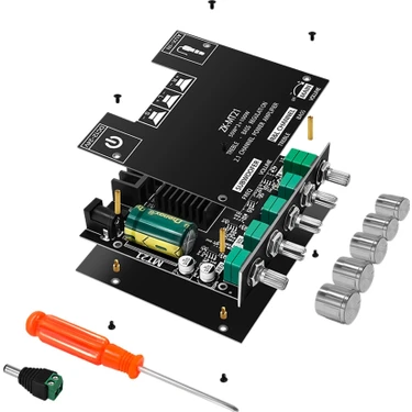 Archive -MT21 Dijital Güç Amplifikatörü Kartı 50WX2+100W 2.1 Kanal Aux+Bt5.0 Yüksek Düşük Tonlu