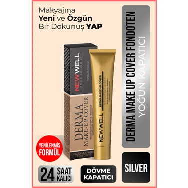 New Well Derma Makeup Cover Yoğun Kapatıcı Fondöten 03 Silver Porselen SPF15 Doğal Ton