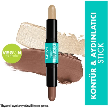 Nyx Professional Makeup Wonder Stick Çift Taraflı Krem Kontür & Aydınlatıcı Stick - Universal