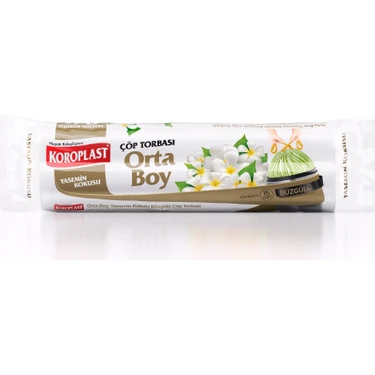 Koroplast Yasemin Kokulu Büzgülü Çop Torbası Orta Boy