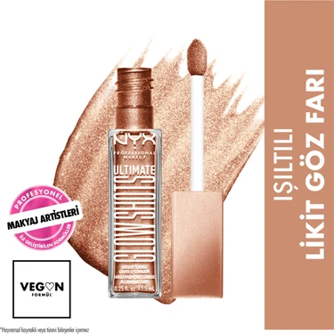 Nyx Professional Makeup Ultimate Glow Shots Işıltılı Likit Göz Farı - 06 Golden