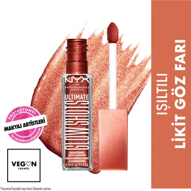 Nyx Professional Makeup Ultimate Glow Shots Işıltılı Likit Göz Farı - 11 Clementine