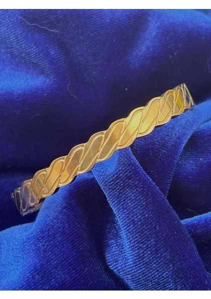 Gold Renk Burgu Modeli Altın Kaplama Çelik Bilezik modelleri