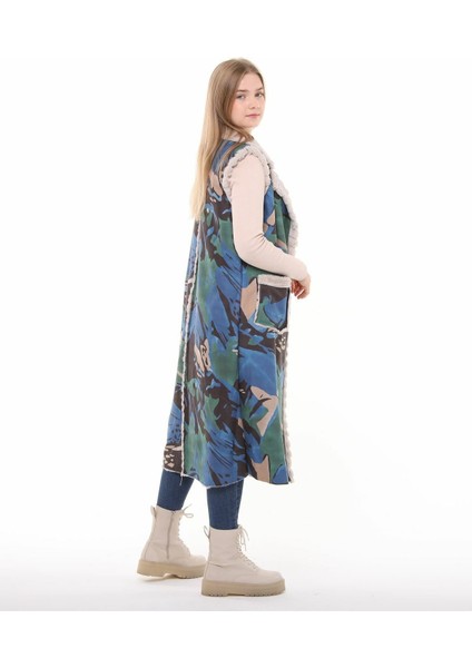 Kadın Kürklü Yelek Kaftan