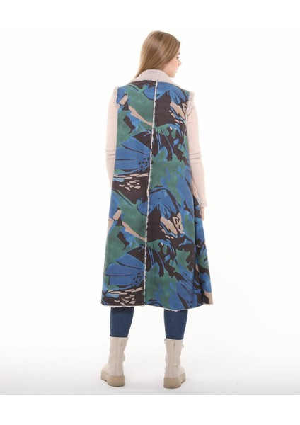 Kadın Kürklü Yelek Kaftan