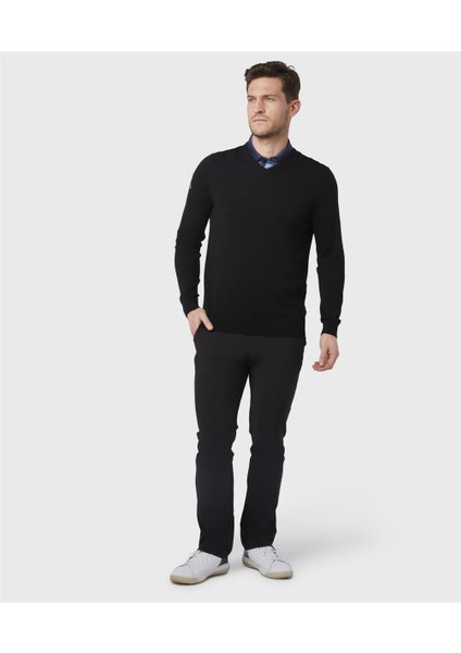Thermal Merino Wool V-Neck Sweater - Erkek V Yaka Termal Yün Kazak