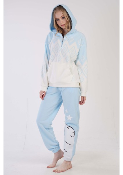 Kadın Polar Uzun Kol Pijama Takım