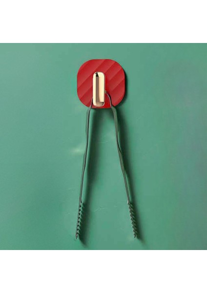 Buffer® 2li Yapışkanlı Retro Askılık Dolap Kapak Kulpu Kırmızı