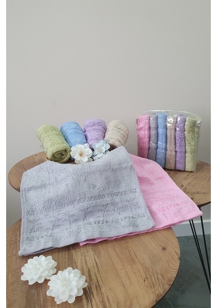 Bambu Havlu Seti El-Yüz-Mutfak Havlusu 6'lı Çeyiz Seti 30X50 cm Renkli fiyatları