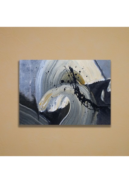 Tekli Yatay Kanvas Tablo Uv Baskı Modern Soft Fırça Darbeleri modelleri