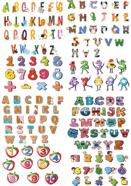 Üçlü Fırsat Seti 12 Sayfa 1040 Adet Sticker Alfabe Öğretmen Sticker Atatürk Etiket Seti modelleri