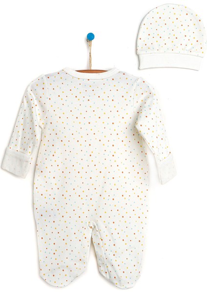 HelloBaby Yenidoğan Bebek Little Star Kendinden Eldivenli Tulum-Şapka 2li Set Unisex