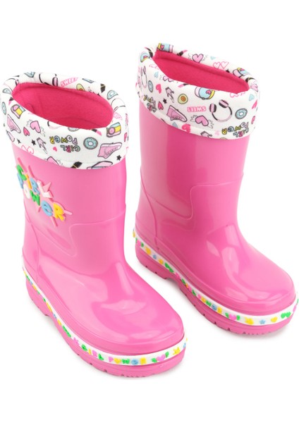 Kışlık Kız Çocuk Su Geçirmez Içi Sıcak Astarlı Yağmur Çizme modelleri