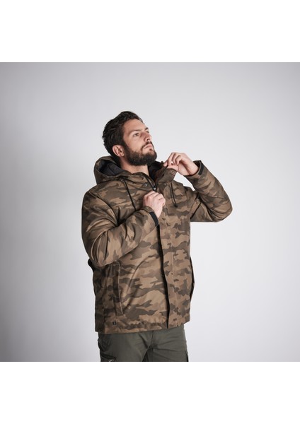 Solognac Erkek Kamuflaj Su Geçirmez Kışlık Mont -10 °C - Avcılık ve Doğa Gözlemi - 100 modelleri