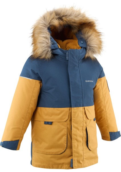 Çocuk Su Geçirmez Outdoor Kışlık Mont / Kar Montu - Koyu Sarı - SH500 - -1,5°c