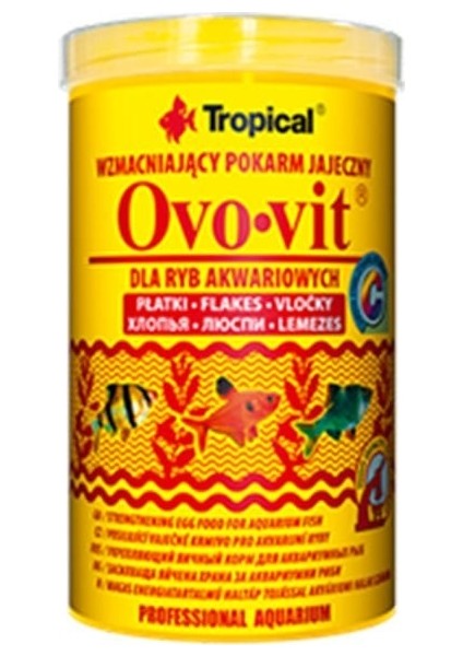 Ovo-Vit Yumurta Katkılı Güçlendirici Pul Balık Yemi 100 ml 20 gr