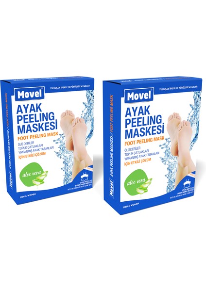 Ayak Peeling Maskesi Çorap Tipi Ölü Derileri Soyan Peeling Çorabı 2adet