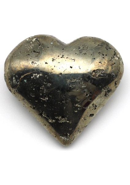 Pirit Doğal Taş Kalp Model Parça