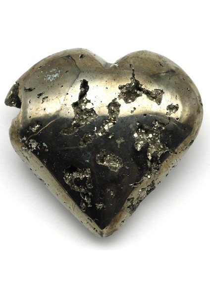 Pirit Doğal Taş Kalp Model Parça