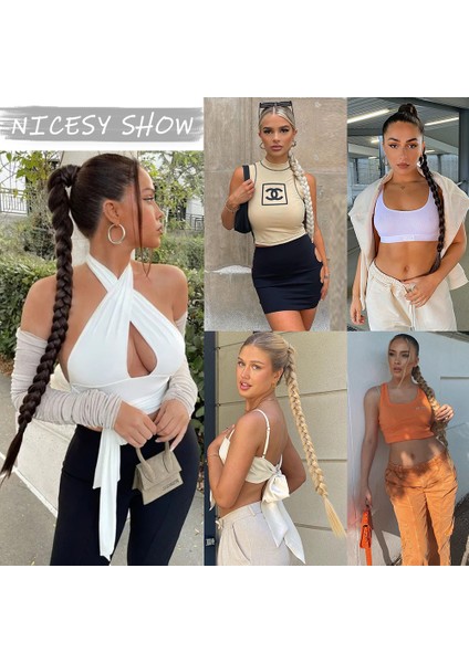 Uzun Örgülü Dipten Lastikle Bağlamalı At Kuyruğu. modelleri