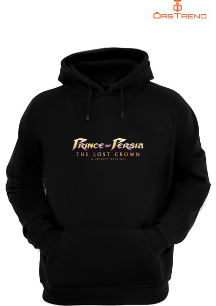 Prince Of Persia The Lost Crown Baskılı 3 Iplik Unisex Siyah Kapişonlu Sweatshirt