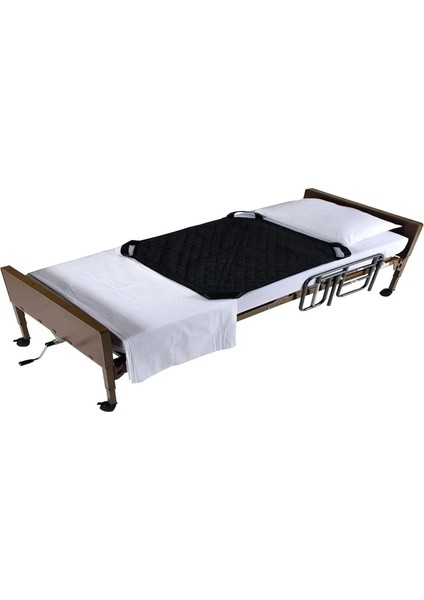 Büyük Boy Hasta Çevirme Destek Aparatı -Ergonomik Kayışlı Hasta Taşıma - Döndürme Örtüsü, 75x100 Cm