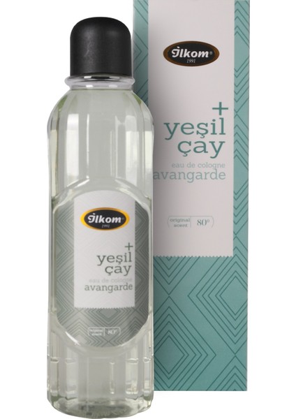 Premium Kutulu Pet Şişe Kolonya Yeşil Çay