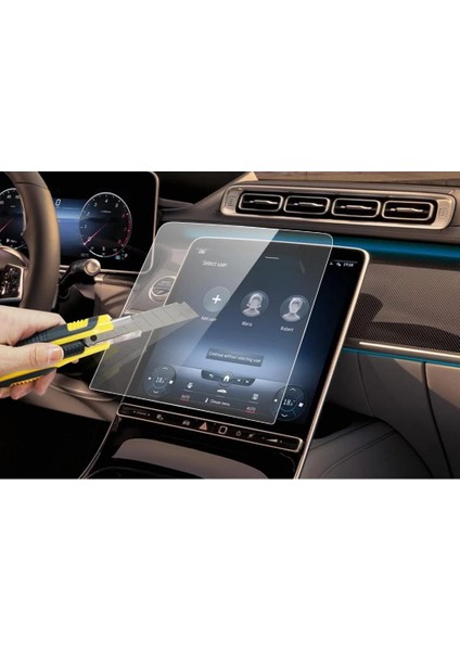 Mercedes S450 12.8 Inç Mat Ekran Koruyucu Multimedya Şeffaf modelleri