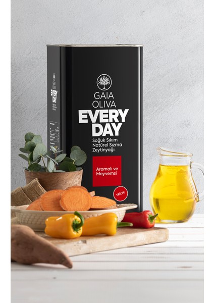 Gaia Oliva Everyday Trilye 5 Lt Natürel Sızma Zeytinyağı