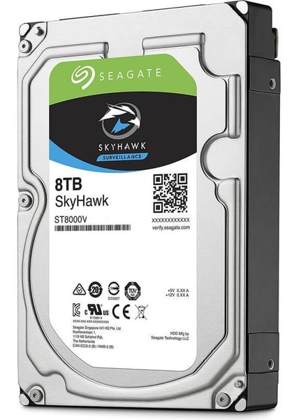 3.5" 8 Tb Skyhawk ST8000VX009 Sata 3.0 5400 Rpm Hard Disk