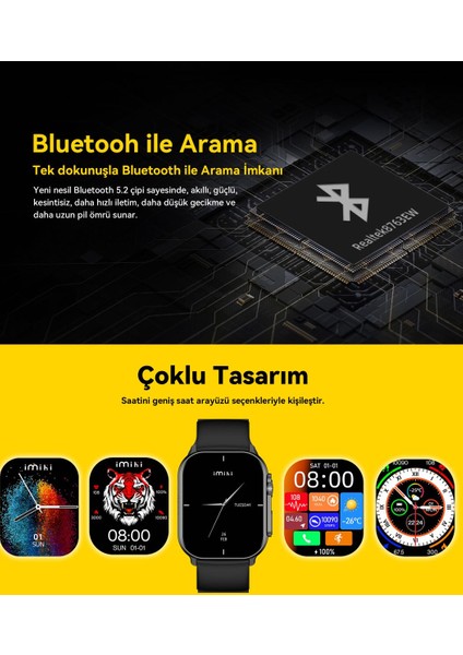 Imiki Sf1 Xiomi Akıllı Sesli Görüşme Özellikli Saat ( Xiaomi Türkiye Garantili )