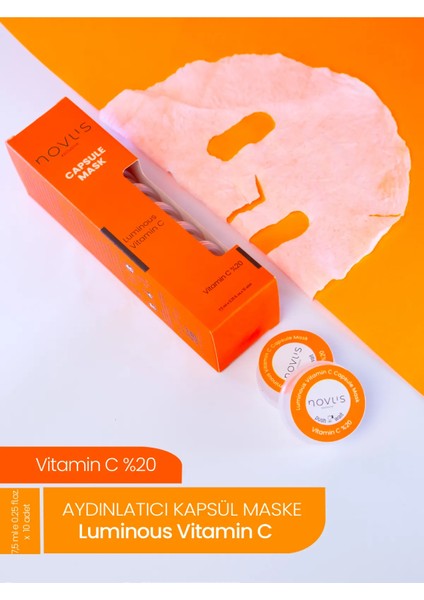 Exclusive Luminous Vitamin C 20 Capsule Mask Aydınlatıcı-Ton Eşitleyici Kapsül Maske 10 Adet