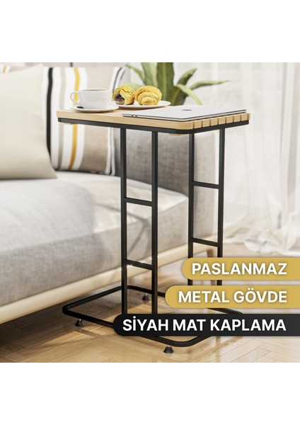 Yan Sehpa Ahşap Masa Modern Masif Orta Sehpa Koltuk Sehpası Zigon Sehpa Kahve Koltuk Tepsisi
