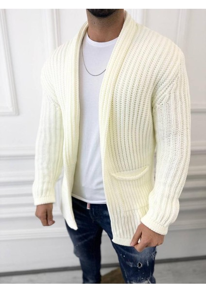 Hırka Kalın Örgü Şal Yaka Cepli Panço Triko Hırka fırsatları