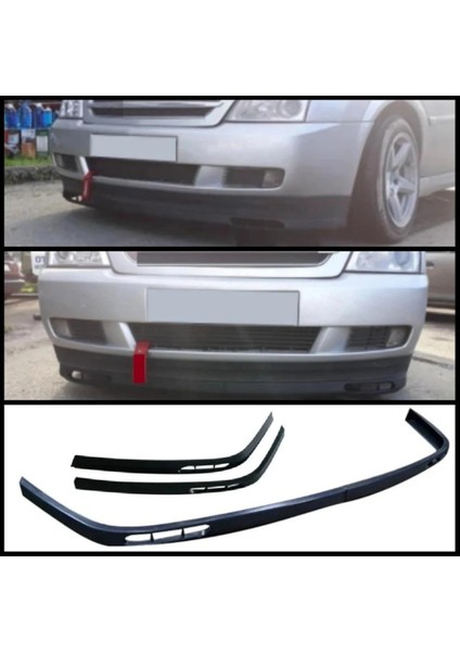 Opel Vectra C 2002–2009 Uyumlu Üniversal Laguna Lip Esnek Ön Lip 2 Parça Tampon Altı Dil Karlık Ön Ek fırsatları