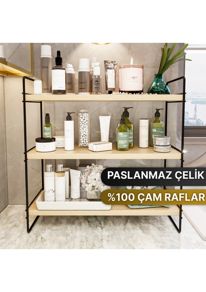 Mutfak Rafı Masaüstü Düzenleyici Organizer Banyo Rafı Çok Amaçlı Düzenleyici Tezgah Üstü Raf