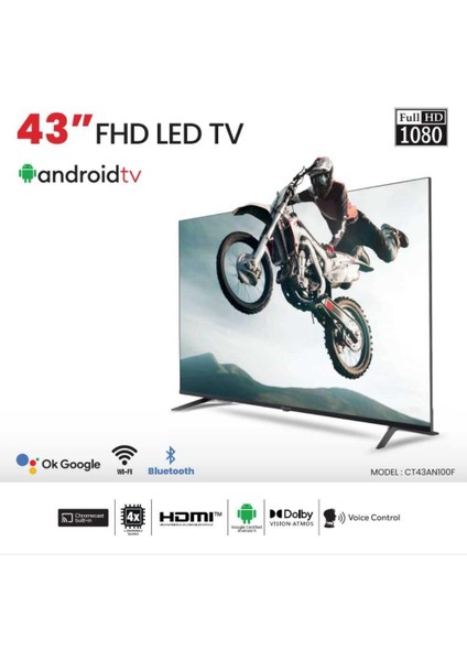 CT43AN100F 43" 108 Ekran Uydu Alıcılı Full HD Android LED TV