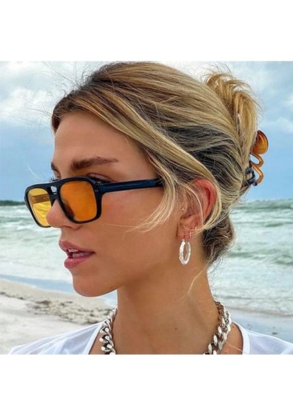 Unisex Turuncu Vintage Kemik Güneş Gözlüğü fiyatları