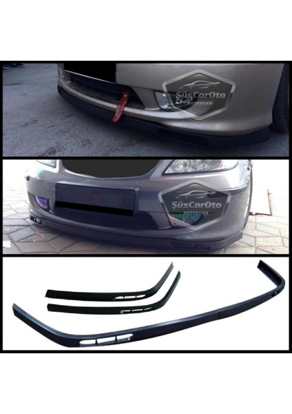Honda Civic Vtec2 2001-2006 Uyumlu Üniversal Laguna Lip Esnek Ön Lip 2 Parça Tampon Altı Dil Karlık Ön Ek fırsatları