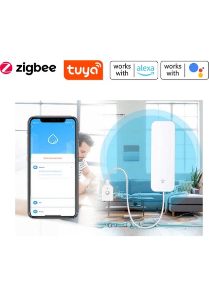 Zigbee Su Baskını Sensörü - Tuya, eWelink, Home Assisant, Zigbee2MQTT, ZHA Destekli Su Algılama Sensörü fırsatları
