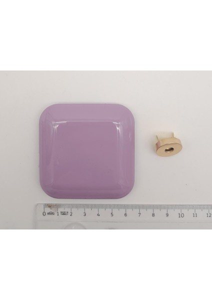 7 cm Kare Akrilikli Lila Renk Light Gold Mıknatıslı Kilit fiyatları