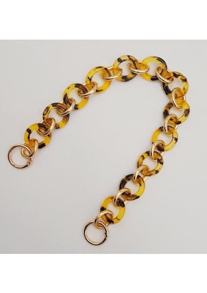 43 cm Leopar Desen Yaylı Halkalı Akrilik Zincir fiyatları